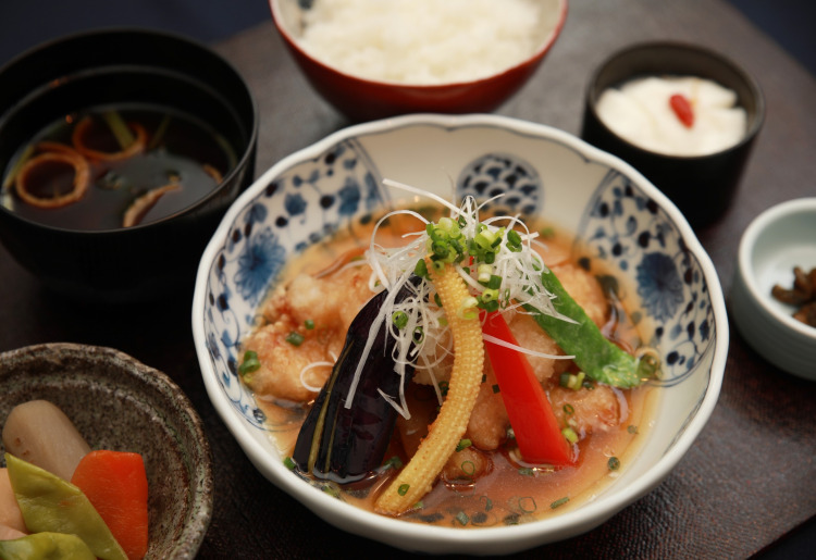 金目の揚げおろし膳